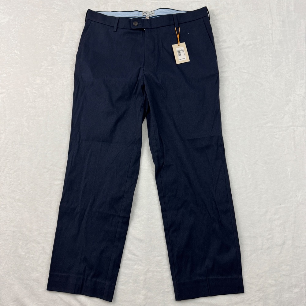 Peter Millar Mens Navy Performance Pants Stretch Trousers 34x32 (*measured 27)